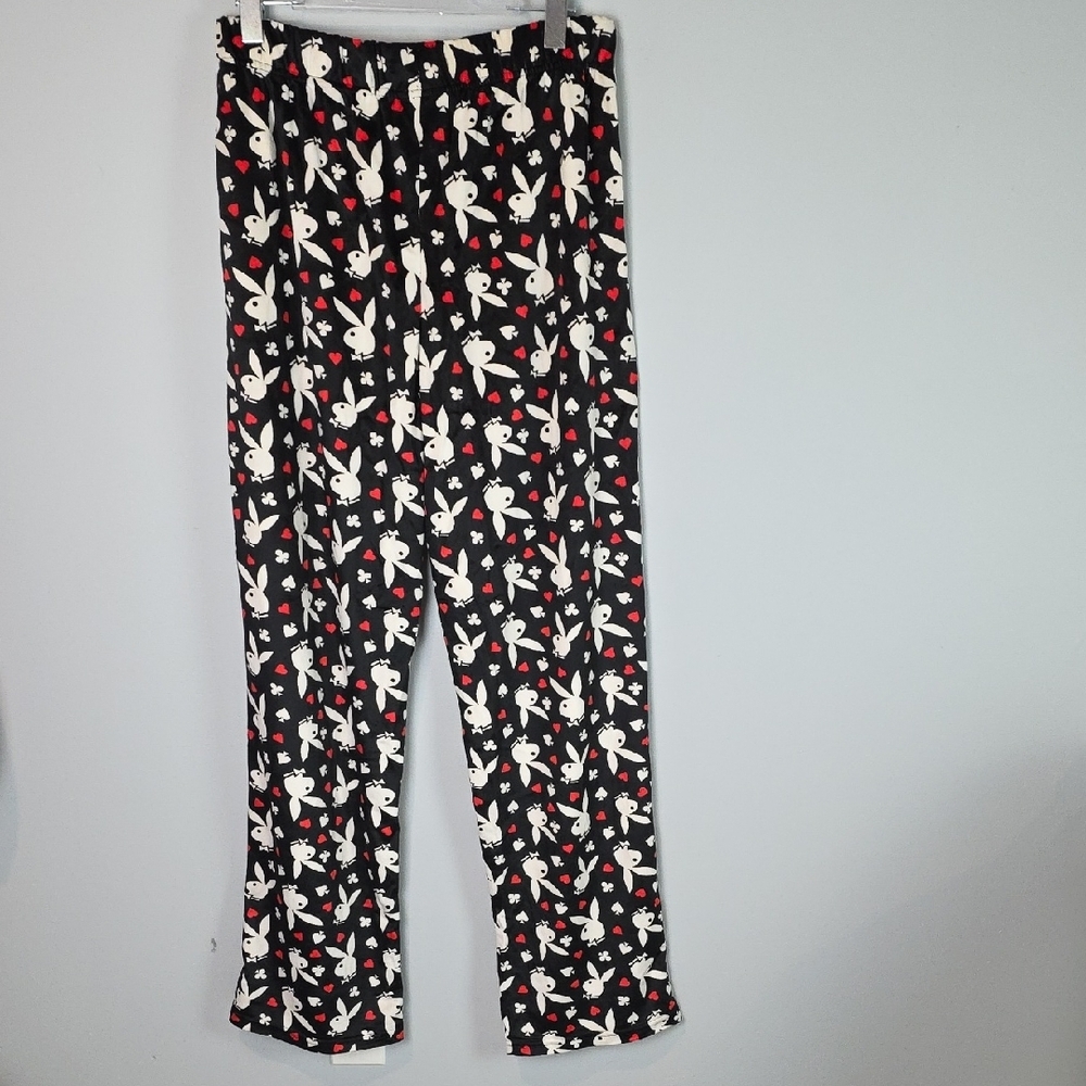 Playboy Black and White Lounge Set with Red Hearts size medium - Picture 8 of 9